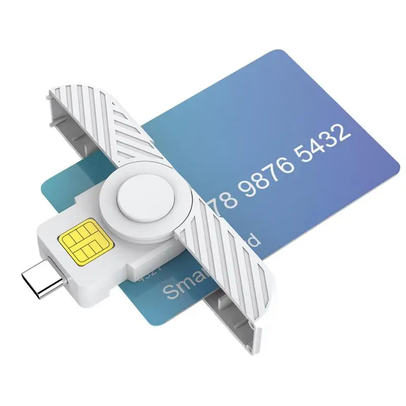 Type C Smart Card Reader Memory ID ATM Bank Tax Declaration CAC IC Card Connector Adapter For Computer Laptop Accessories