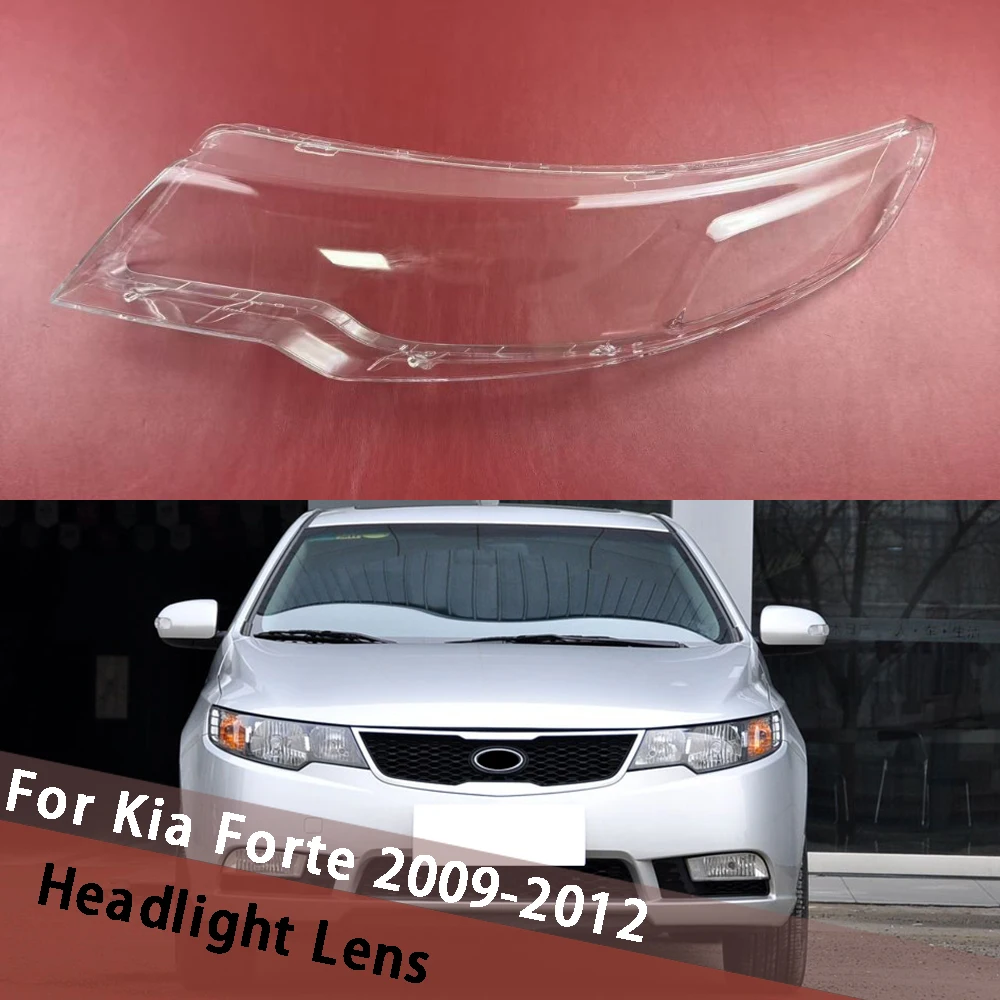 

For Kia Forte 2009 2010 2011 2012 Car Headlight Lens Cover Head Light Housing Transparent Lampshade Headlamp Shell Plexiglass