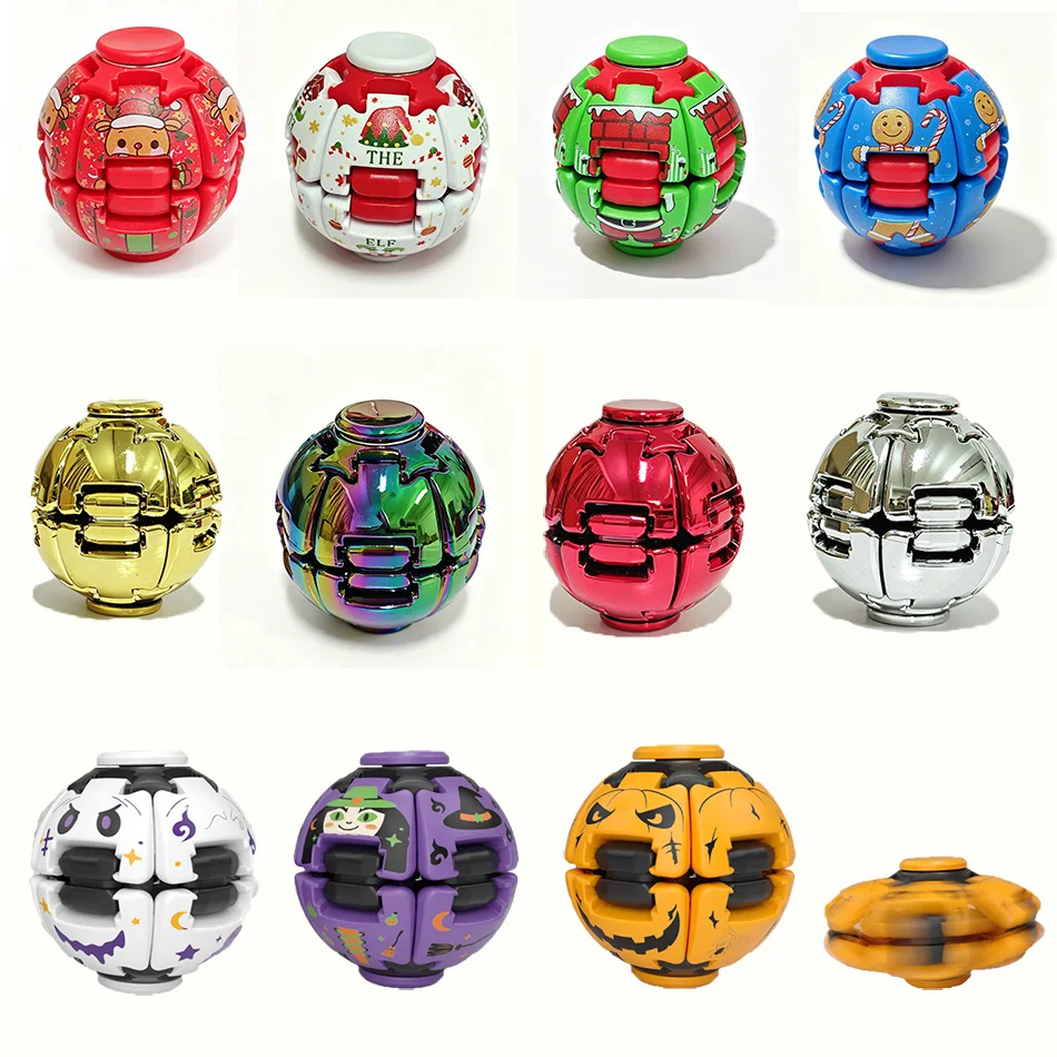New Fingertip Rotating Ball 3D Printing Stress Relieving Ball Pressing Rotating Fingertip Gyroscope Puzzle Portable Fun Toy