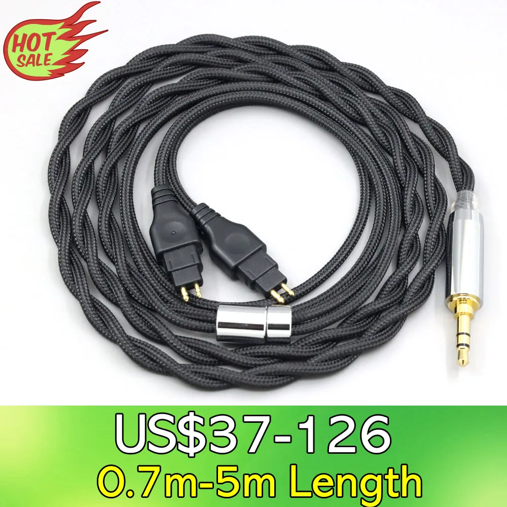 

LN008281 Nylon 99% Pure Silver Palladium Graphene Gold Shield Cable For Sennheiser HD580 HD600 HD650 HDxxx HD660S HD58x HD6xx