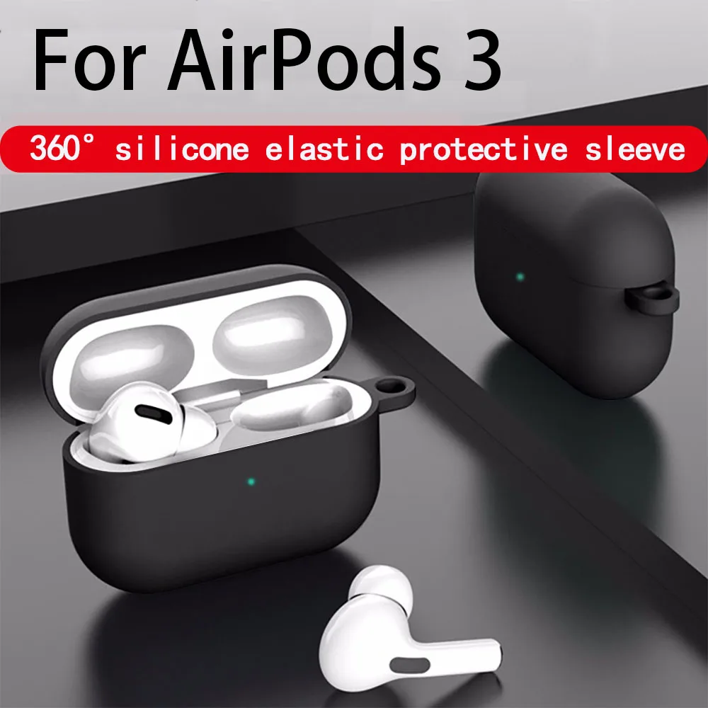 Czarne miękkie silikonowe słuchawki Case dla Apple AirPods Pro/AirPods 3rd Gen Anti-drop bezprzewodowe akcesoria do słuchawek Bluetooth