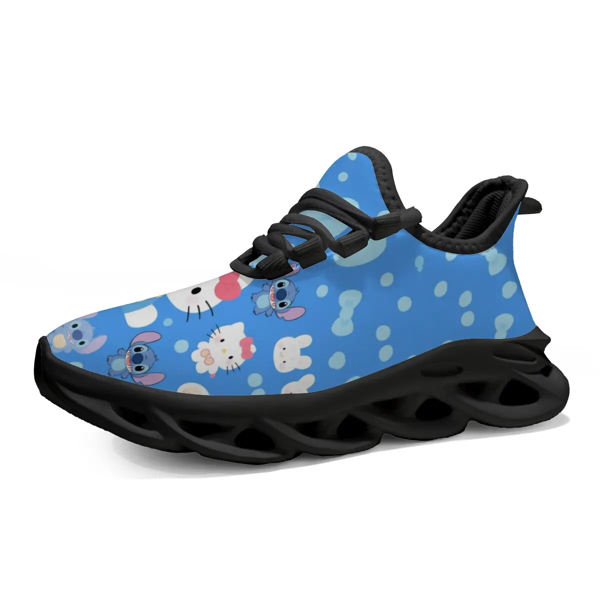 

Children's Flat Shoes with Breathable Mesh Fashionable and Trendy Design Cartoon and Cute Patterns Summer Lace-up Sports Shoes