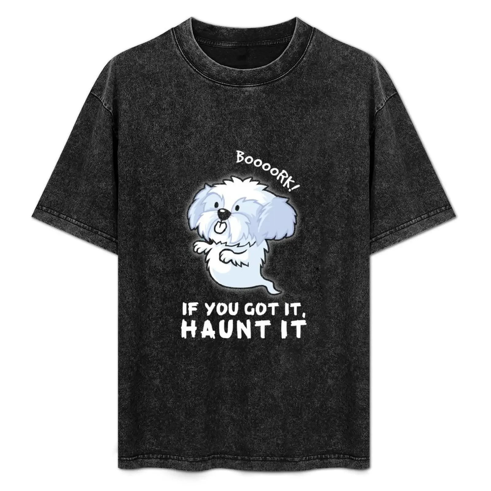 

Funny Shih Tzu Ghost Halloween T-Shirt Street Style Casual Tee Shirt