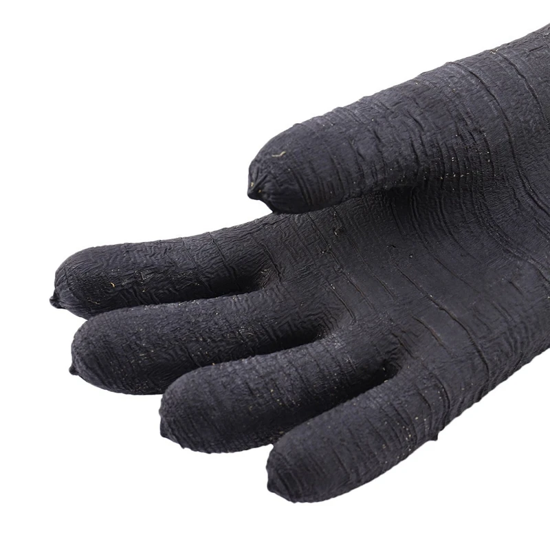 Hot Sale10x Rubber Black Sandblaster Gloves Stripe Abrasive Sand Blasting Gloves For Blasting Cabinet 65X30cm