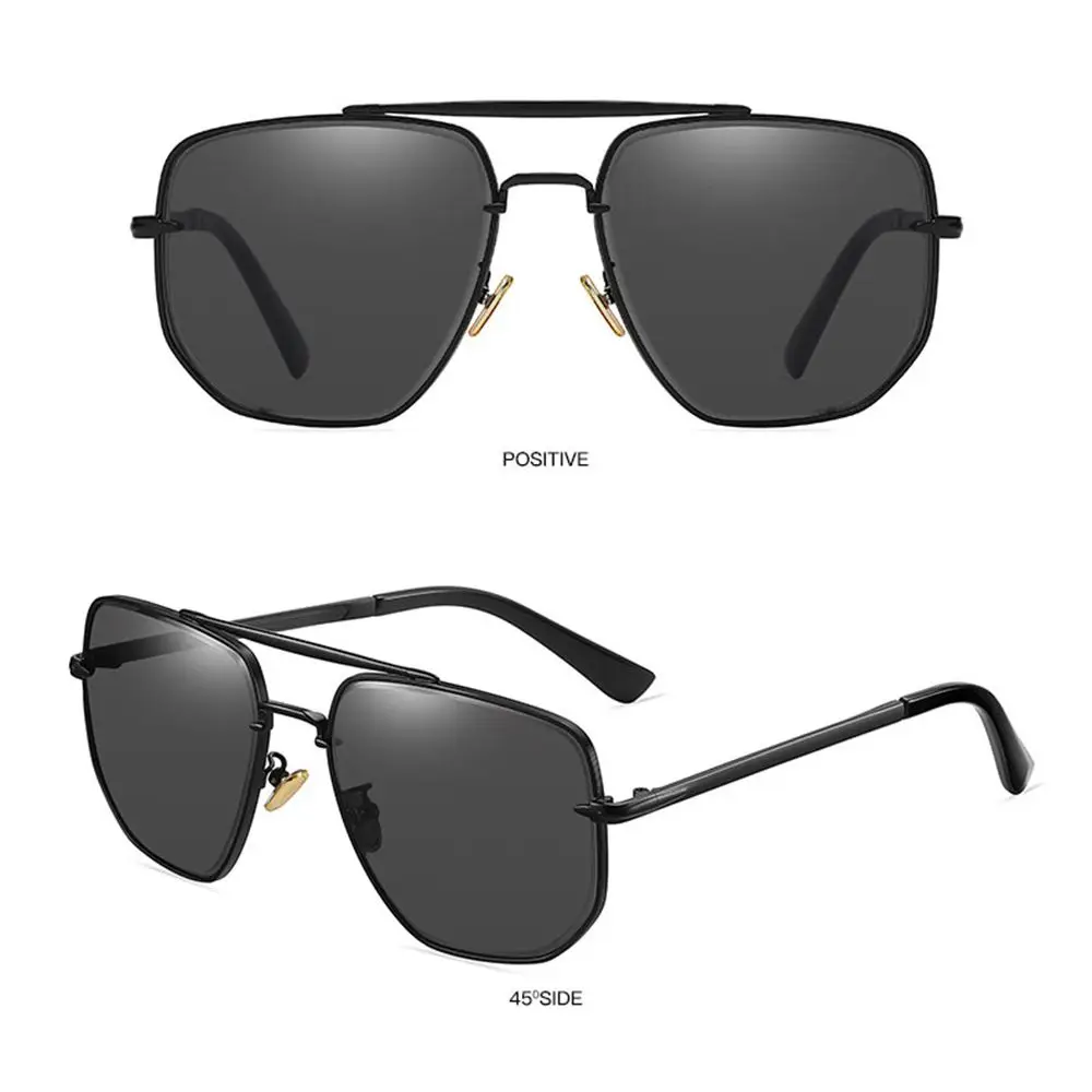 Fashion Sun Glasses Oversized Metal Frame Polygon Sunglasses Polarized Sunglasses for Men Sun Glasses Men's Shades