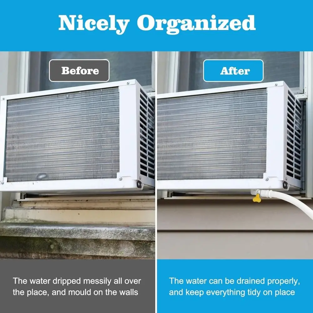 

Новый пластиковый сливной шланг для кондиционера, белая утолщенная трубка для стиральной машины, сливной шланг 1-5 м