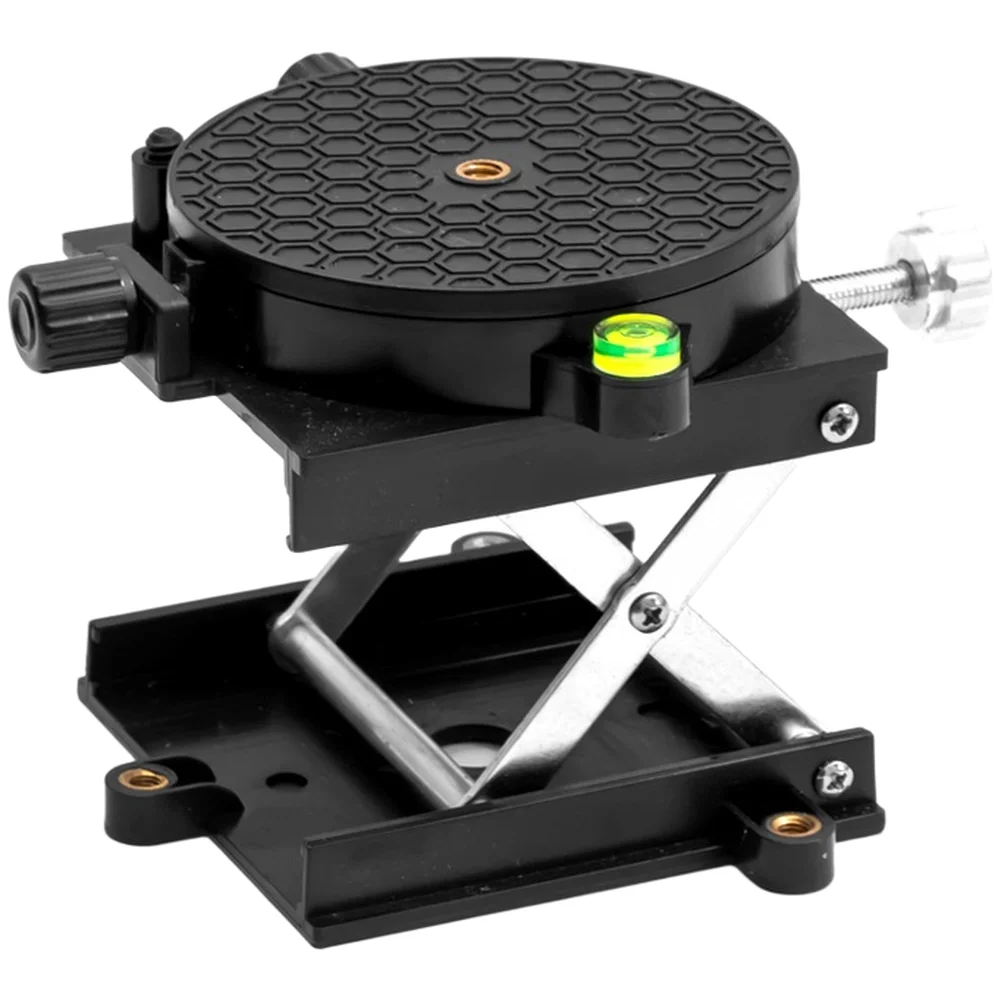 Lab Grade Aluminum Alloy Leveling Bracket with 360 Degree Rotation and for Adjustable Height 4.5 cm to 11 cm for Equipment Setup