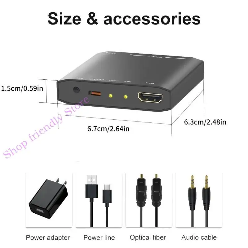 594A Auditory Extractor 8K60hz Auditory Splitter Return Channel Fiber Optical Output