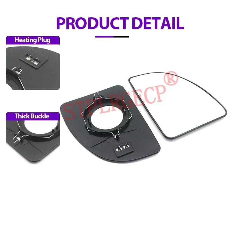 Für Fiat Ducato Citroen Jumper Boxer 2002-2006 Ersatz-Seitenspiegel Heizglas Beheizte Spiegellinse mit Platte – Detail 10