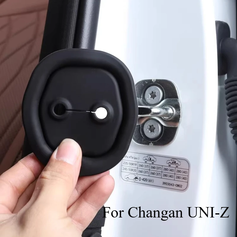 

For Changan UNI-Z Door Lock Cover Door Limiting Stopper Cover 4Pcs ABS Protector Accessories