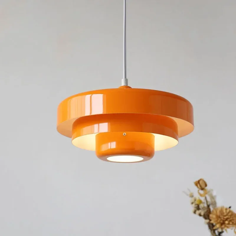 

Medieval Orange Pendant Lamp Dining Room Restaurant Home Decor LED Ceiling Chandelier Lighting for Cafe Bar Hanging Lights