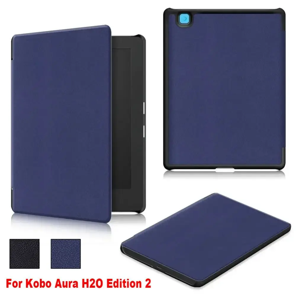 PU Leather 6.8 inch e-Reader Cover Ultra Slim Auto Sleep/Wake Smart Case Shockproof Colorful for Kobo Aura H2O Edition 2