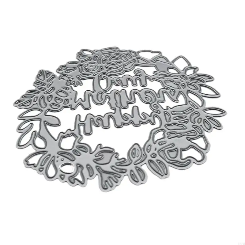 

Happy Mothers Day Wreath Metal Cutting Dies Stencil DIY Scrapbooking Template W8EB