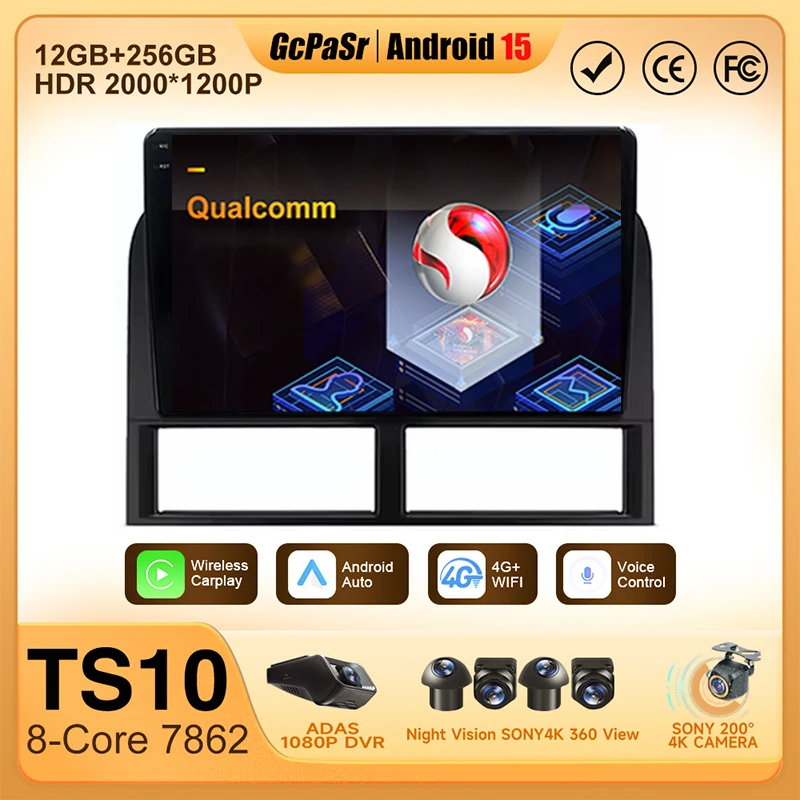 

Carplay для Jeep Grand Cherokee II WJ 1998-2004 Мультимедийный автомобильный радиоприемник с GPS-плеер Автоматическая видеонавигация Беспроводная стереосистема