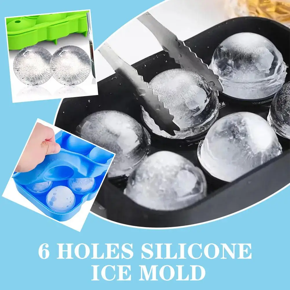 

Silicone World 4/6/8 Holes Silicone Ice Mold Silicone DIY Ice Mold Shape Ice Maker Hockey Mold Tray Reusable Ball L7P1