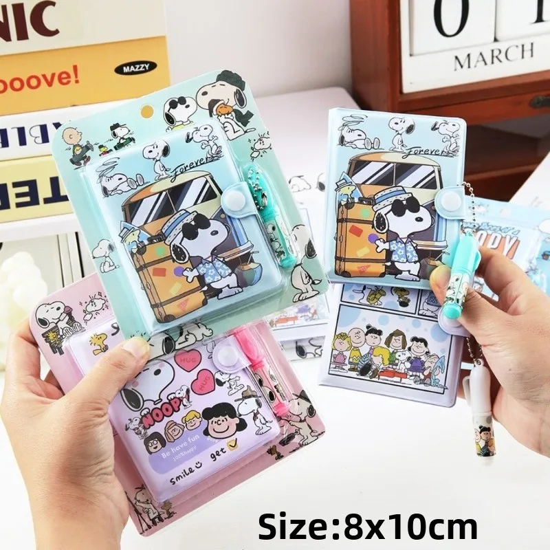 ชุดสมุดโน้ตสนูปปี้ PU 4/12/24 ชิ้น แบบพกพา ลายการ์ตูน สำหรับใช้ในโรงเรียน ออฟฟิศ ของขวัญน่ารัก สไตล์คาวาอี้ ใหม่