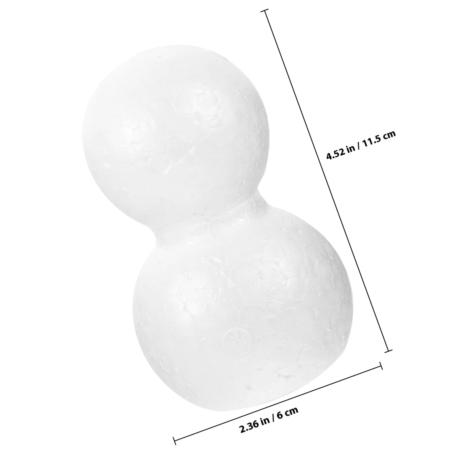 10 قطع من زخرفة رجل الثلج من البوليسترين، مجموعة أدوات صياغة عيد الميلاد، مادة حرفية آمنة وخفيفة الوزن ومتينة #3