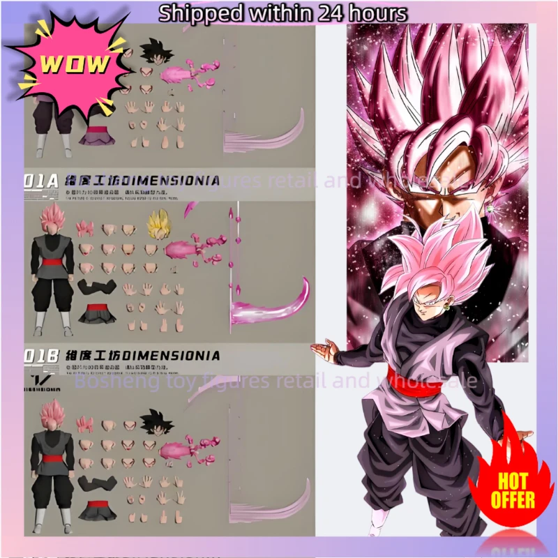 

New DIMENSIONIA Studio Dragon Ball Figures Son Goku Figurine Black Goku Anime Action Figure Model Collection Toy Gift