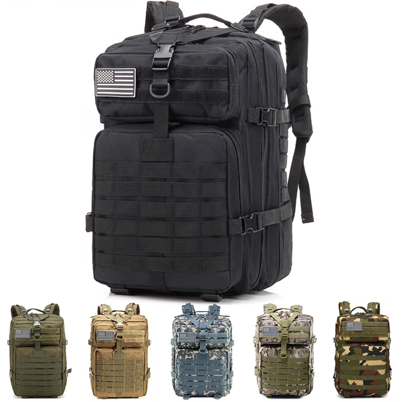 Outdoor waterproof hiking camping backpack 600DMolle bag 50L/30L hunting backpack 3-day assault bag