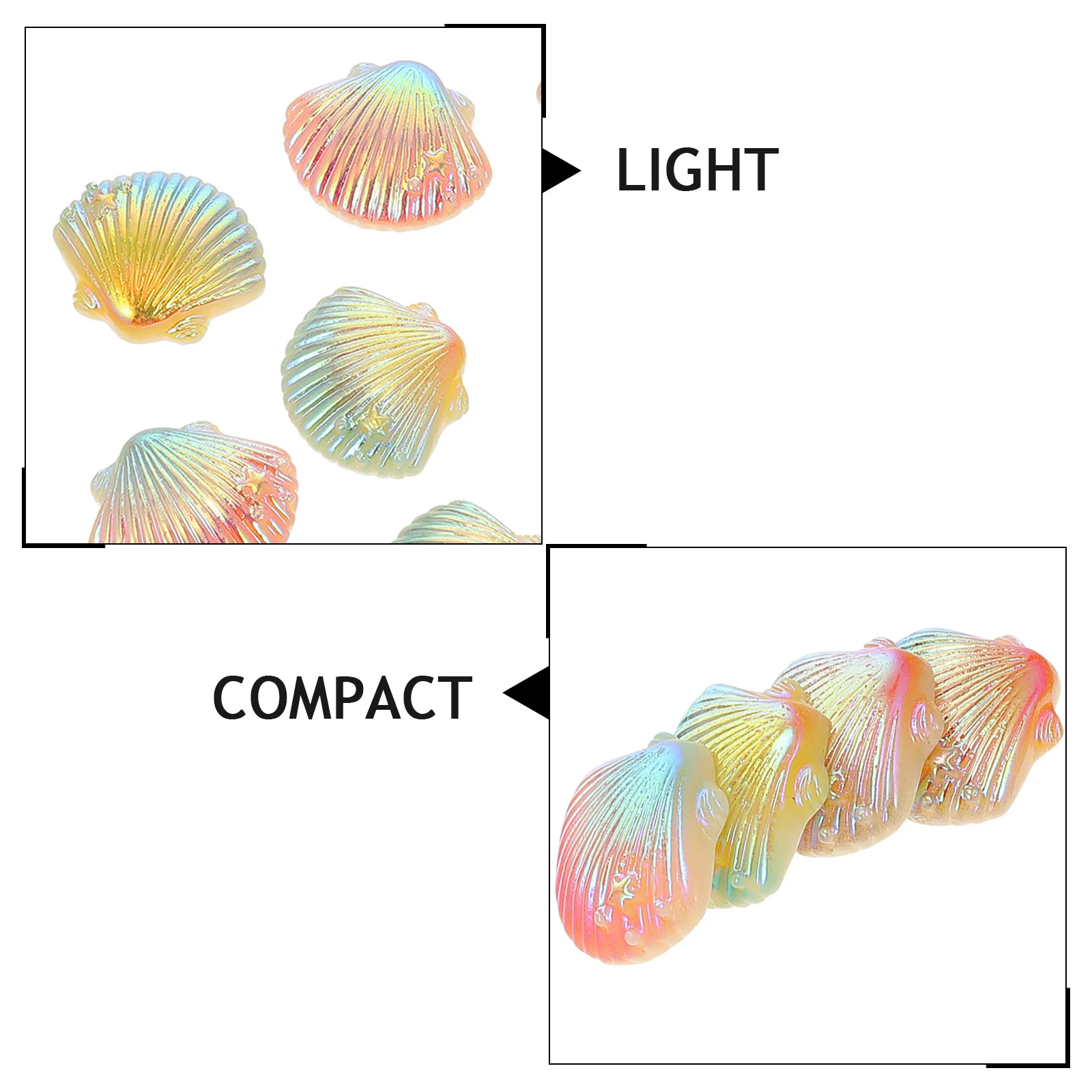 20 قطعة DIY شل كرافت جراب هاتف ديكور التدرج اللون سحر آمنة قابلة لإعادة الاستخدام خفيفة الوزن الحلي لتزيين الهاتف المحمول #5