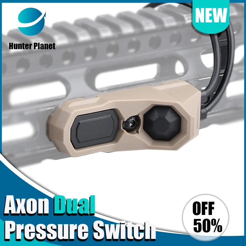 

Tactic Axon Pressure Switch Remote Dual Function Tail for PEQ-15 DBAL-A2 MAWL NGAL Laser M300 M600 Weapon Scout Flashlight