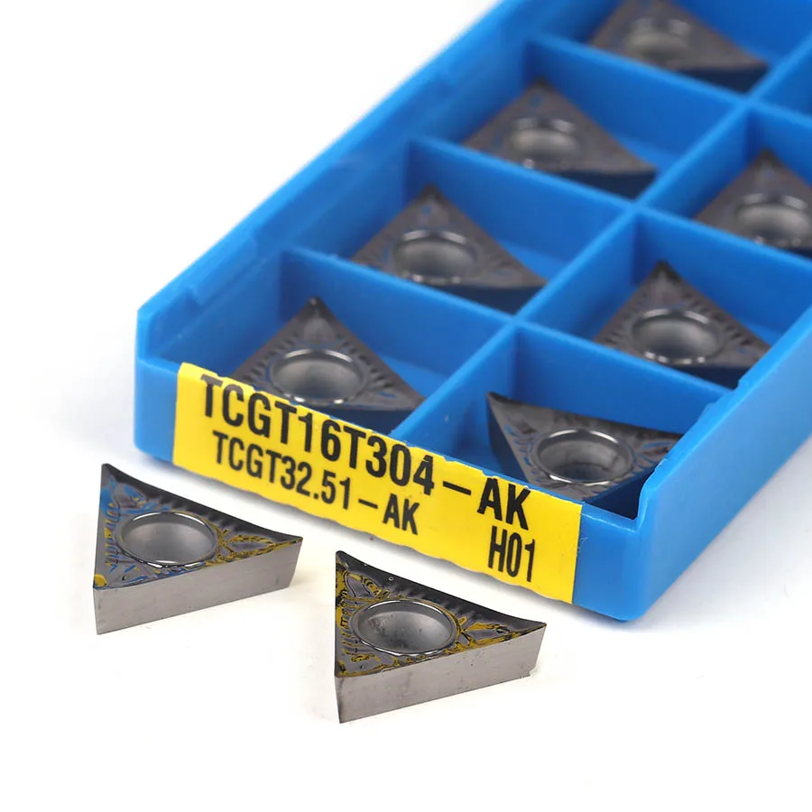 TCGT16T302 TCGT16T304 TCGT16T308 AK H01 Nhôm Lưỡi Dao Lắp Carbide Lắp Tiện Bằng Máy CNC Cắt Dụng Cụ Quay Lắp Dụng Cụ TCGT