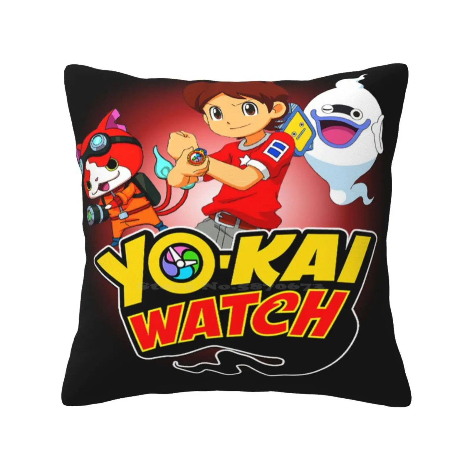 Yokai-Watch Soft Comfortable Pillowcase Yokai Watch Yo Kai Watch Jibanyan Komasan Whisper Youkai Watch Anime Cute Ghost Cat