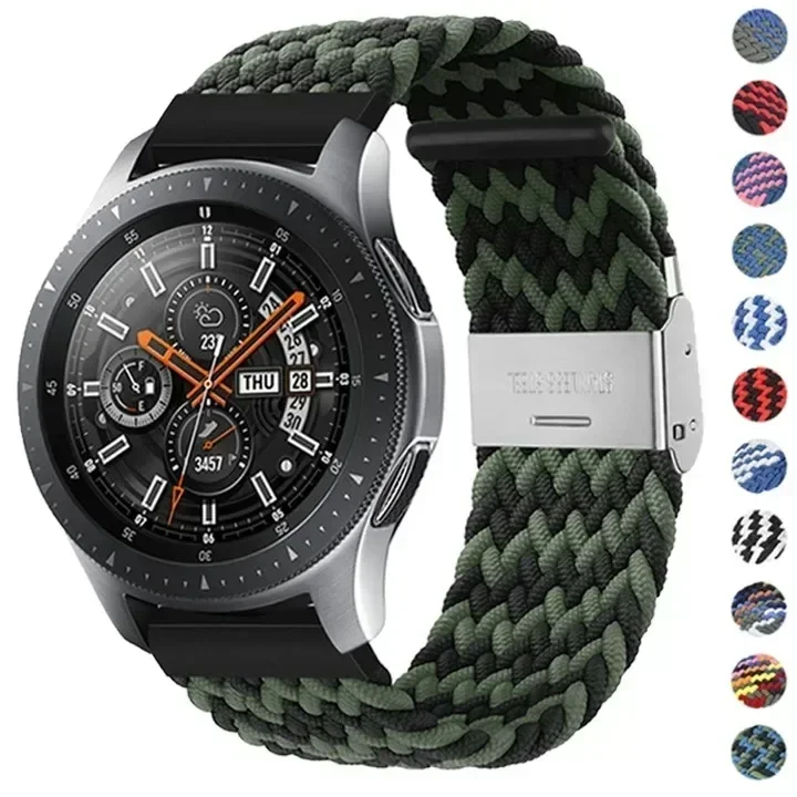 

20mm 22mm Nylon strap for Samsung Galaxy Watch 3 42mm 46mm Gear S3 Active 2 Watch Adjustable Bracelet For Amazfit Huawei Correas