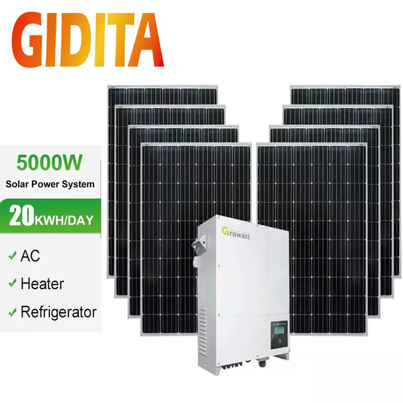 Supply 5kw Solar Energy System Complete 5000w Hybrid Solar Power System Unit Home Use Solar System