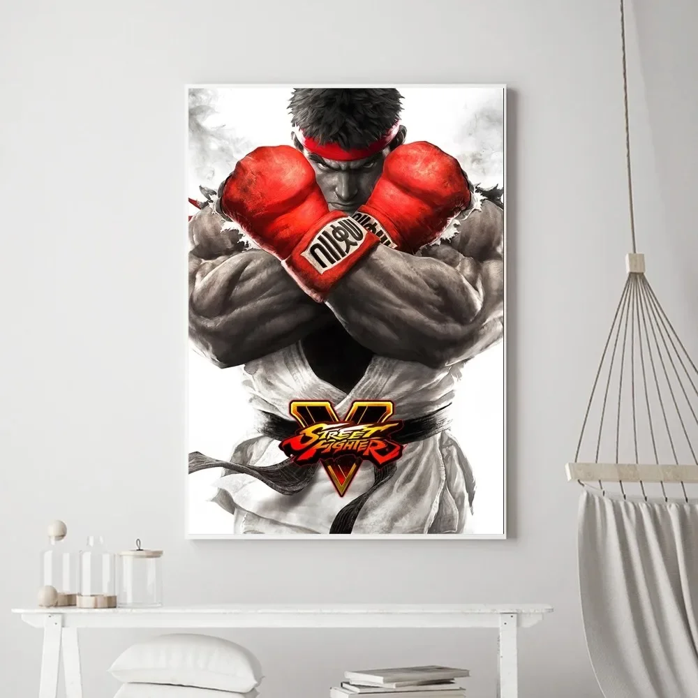 Game S-Street Fighter Nintendo Poster Vintage Prints Art Home Painting Bathroom Kitchen Bar Accessories Wall Sticker Large Size