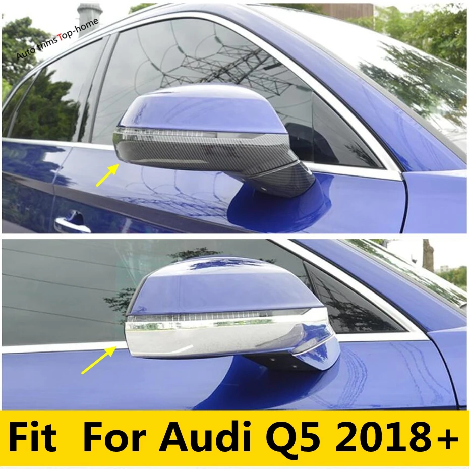 

Rearview Mirror Rubbing Protector Decoration Strips Cover Trim Fit For Audi Q5 2018 2019 2020 2021 2022 Car Accessories