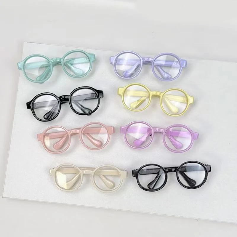 per occhiali labubu da 17 cm Occhiali in plastica trasparente da 6,5 cm per 1/8 1/6 1/4 BJD per Labubu MSD SD Peluche per occhiali da sole bambola EXO