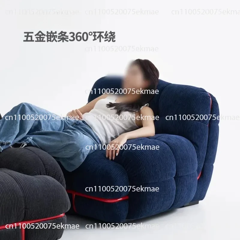 Antique Internet Celebrity Lazy Leisure Replica Steel Teeth Balcony Single Sofa