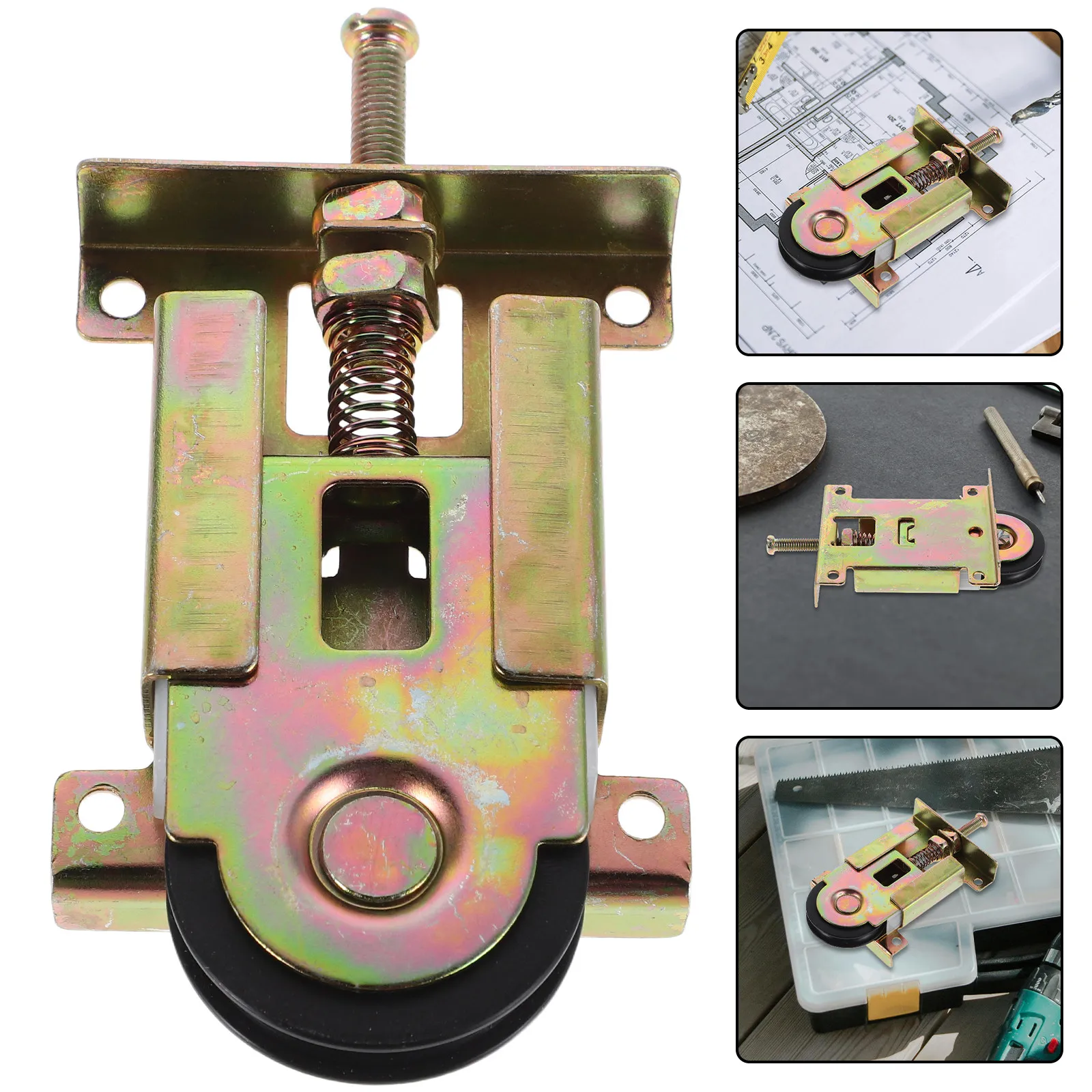 

Фурнитура для мебели: Комплект металлических направляющих с подшипниками для раздвижных дверей шкафов и гардеробов, бесшумная работа