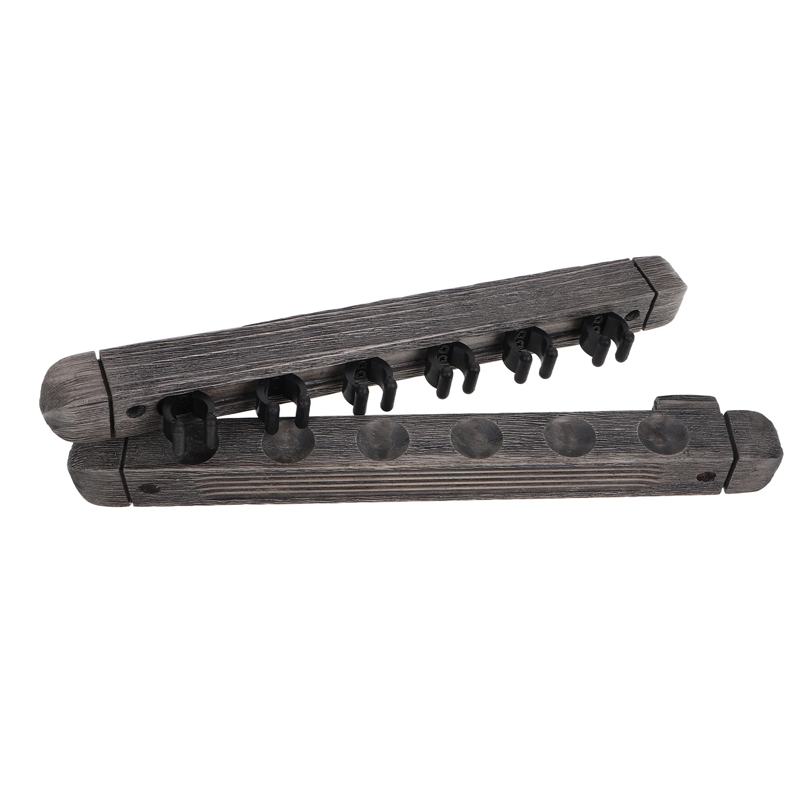 

Wall Mounted Pool Cue Holder Solid Wood Billiard Rack Space Saving Design Easy Installation Play Room Accessories Sticks Storage