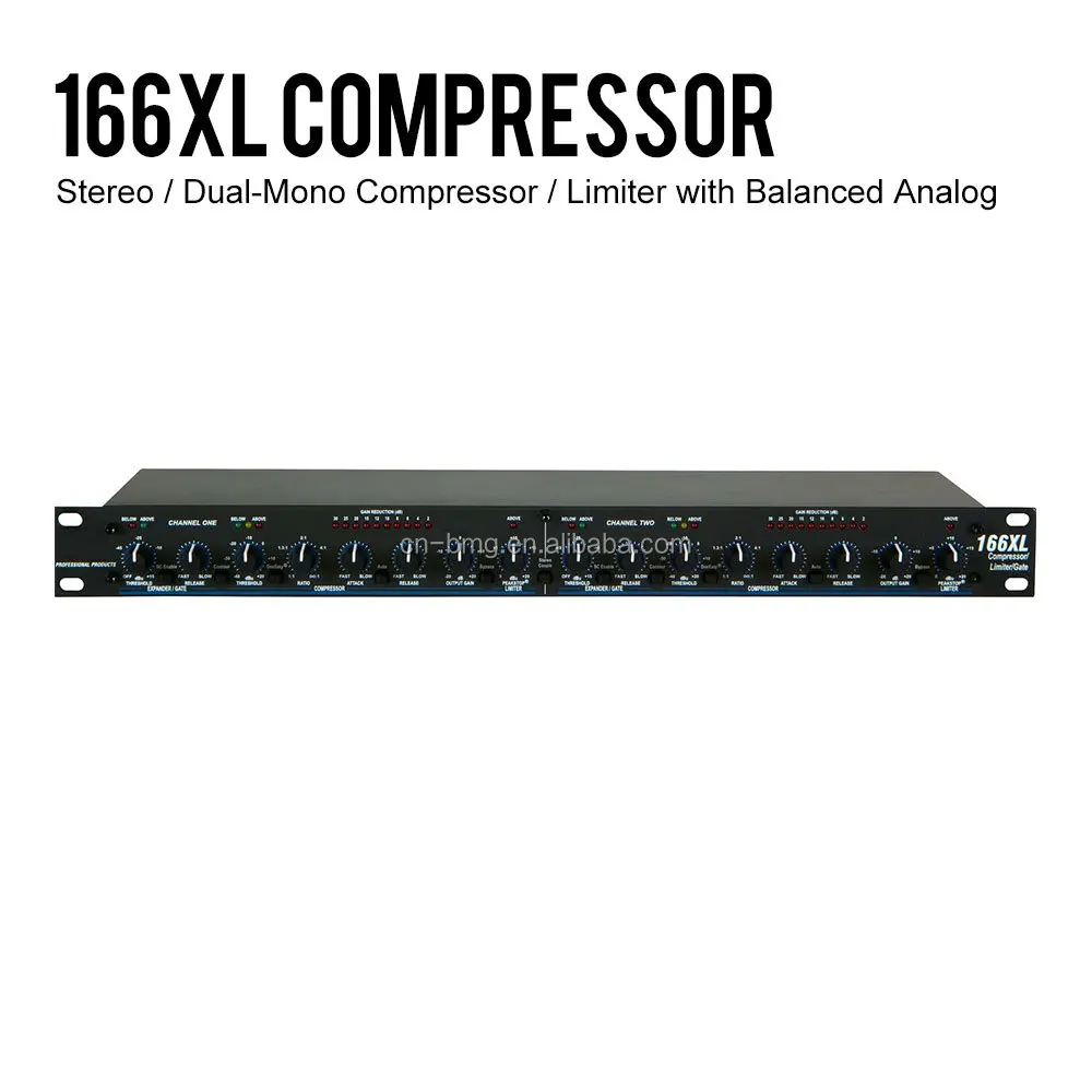 

Top 5A 1:1 quality DBX 166XL 2 Channel Compressor Limiter with Noise Gate