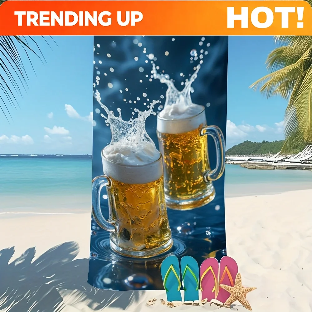 Customize  of Versatile Microfiber Bath Towel for Beer Lovers - Extremely Soft, Fast-Drying, And Very Absorbent, Ideal