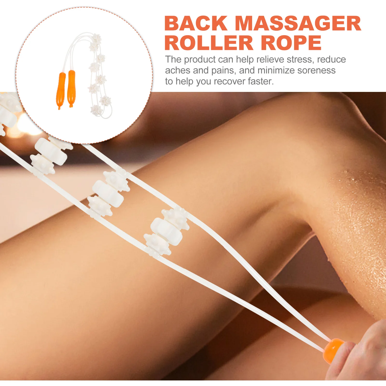 

Массажер для спины, роликовый веревка, прочный роликовый инструмент для мышц, для расслабления всего тела, снятия стресса и уменьшения боли, для дома, путешествий, тренажерного зала