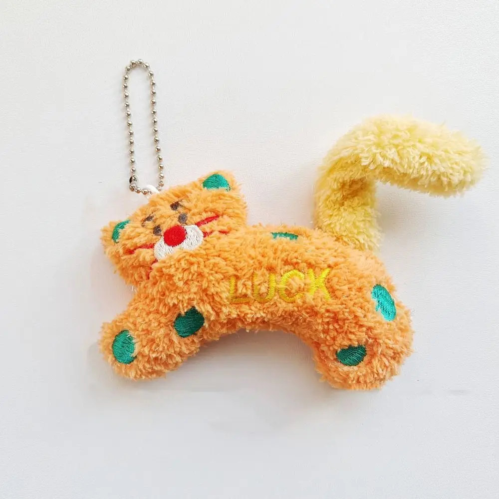 

Fashion Stuffed Animal Polka Dot Cat Keychain Plush Doll Anime Bag Pendant Soft Decoration Cat Plush Key Ring Unisex