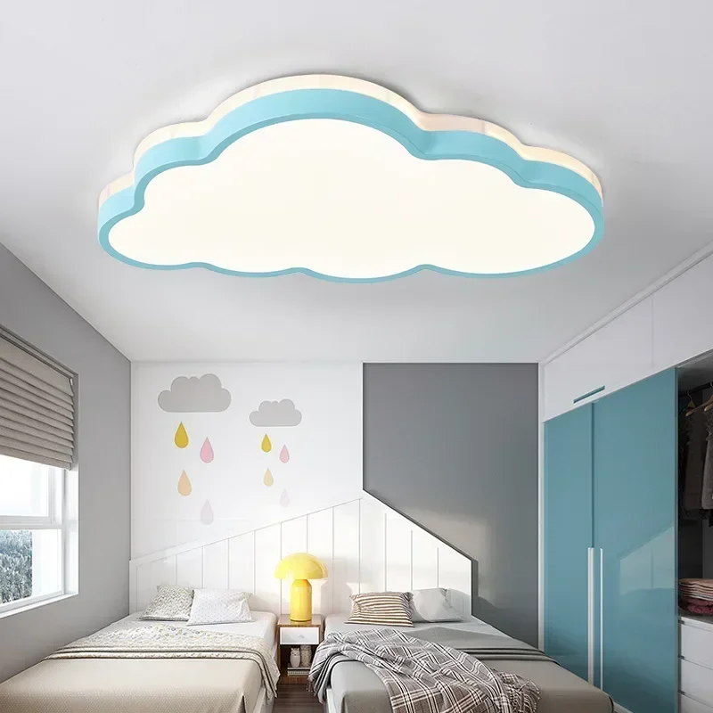 Cloud LED Ceiling Light Sluces LED Room Decor Para Habitacion White/Blue/Pink Body Luminaire Children Bedroom Study Ceiling Lamp