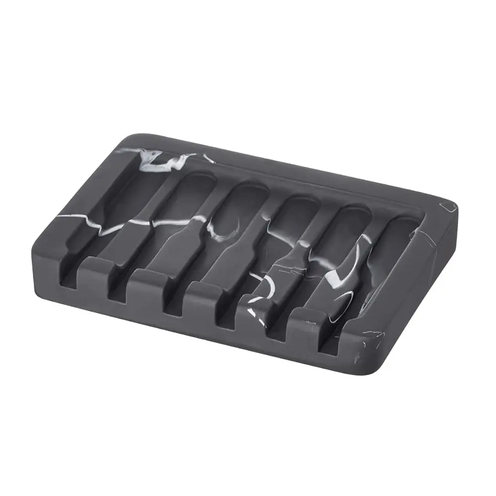 

Самоотводящаяся мыльница с эффектом мрамора, подставка для мыла, контейнер для губки, для ванной, душа, кухни, черная