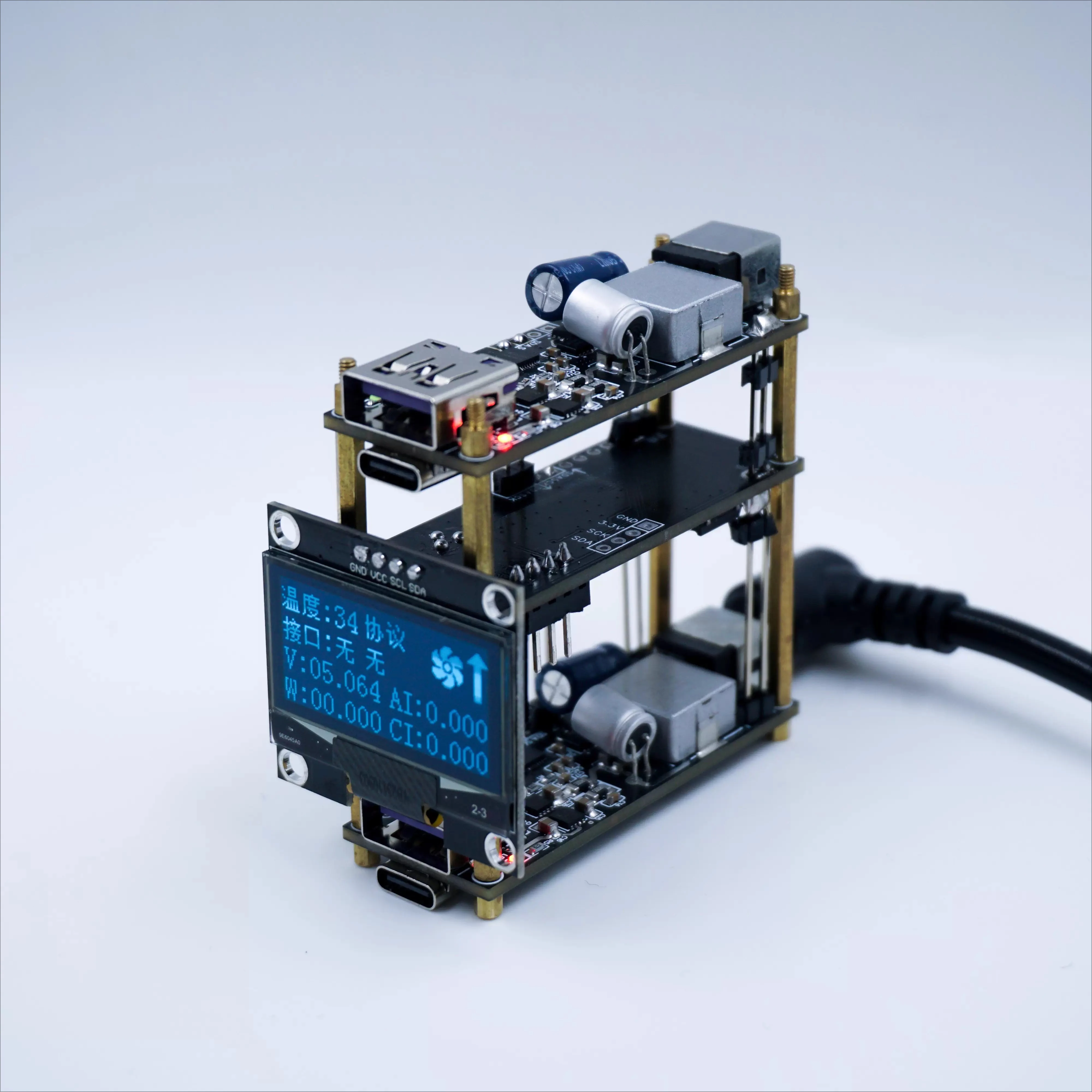 OLED screen multi-protocol fast charging module PD100w charging module sw3518 module plus screen