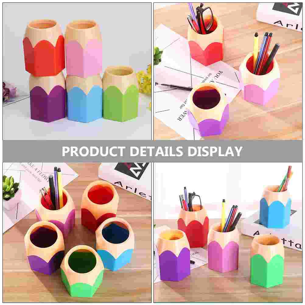 10 Pcs Pencil Holder Eyebrow Cute Containers Cup for Desk Dispenser Classroom Abs Holders Organizer