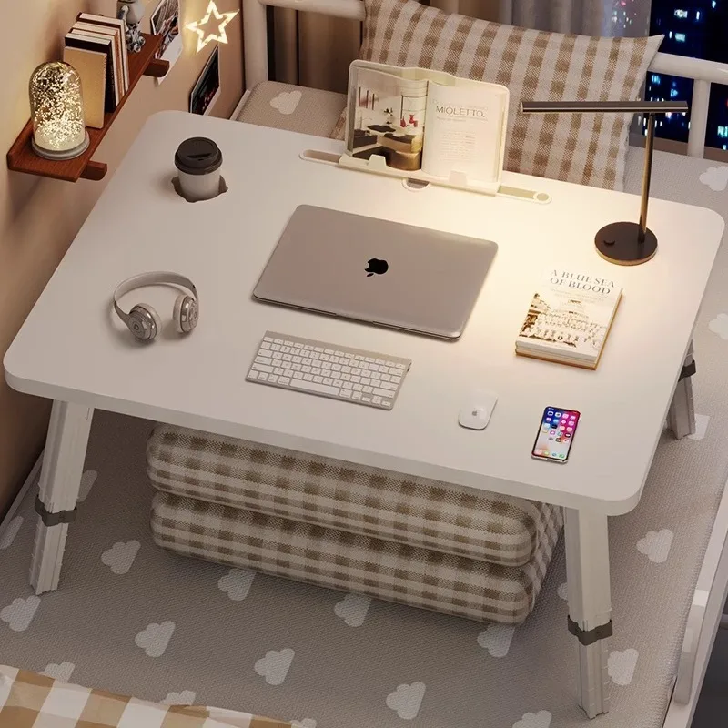 Foldable Overbed Table Laptop Desk Height Adjustable Dorm Room Study Bay Window Furniture Living Room Coffe Table Side Table
