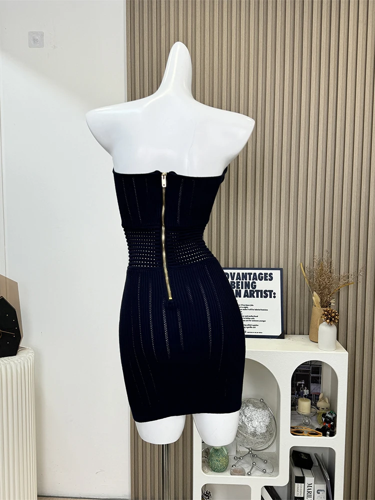 طقم بدلة نسائية مكونة من قطعتين سترة بأكمام طويلة وفستان فاخر عتيق Y2k أنيق للحفلات والنوادي أطقم ملابس