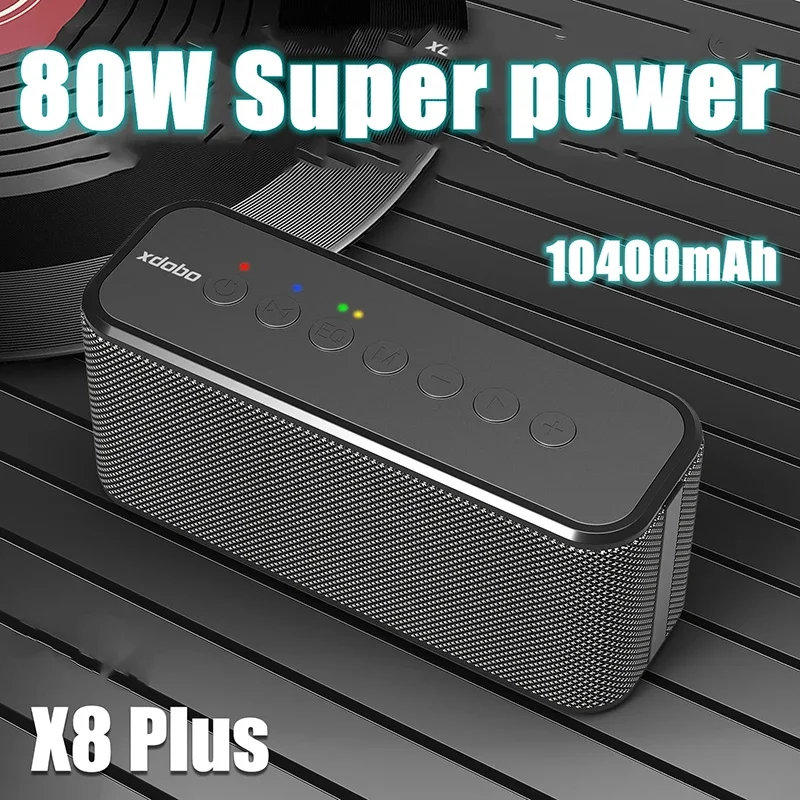 XDOBO X8 Plus TWS Wireless Bluetooth Speaker 80W Subwoofer Soundbar Mobile Phone Charging Soundbox Echo Wall Music Center Column