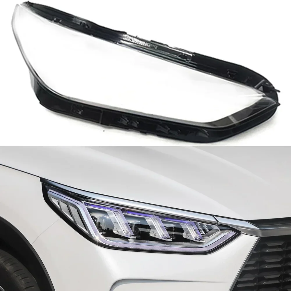 Headlight Cover Shell Headlamps Lampshade Lens Glass Replace Original Lampshade Plexiglass For BYD Song Plus DM-i EV 2020-2022