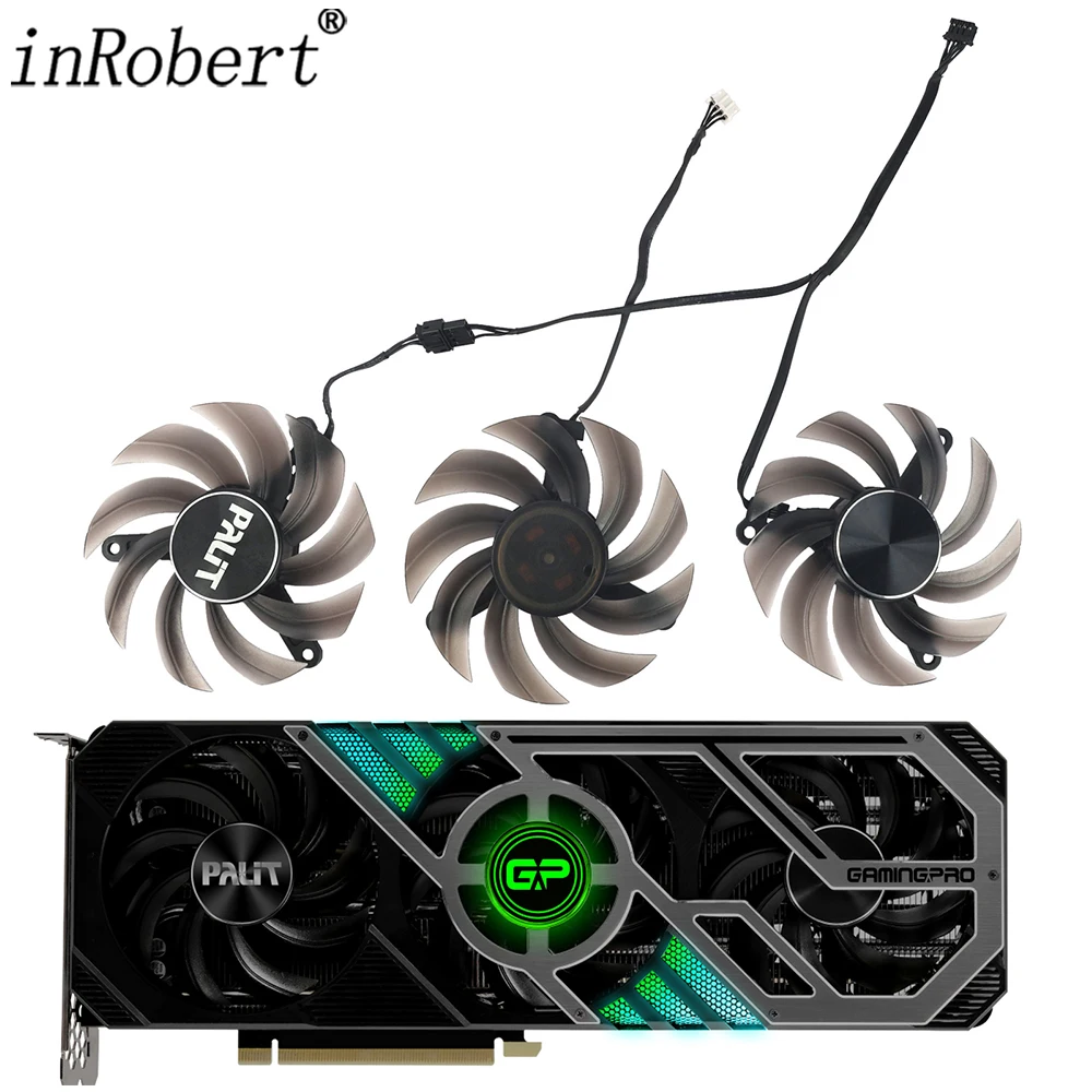 

Вентилятор для видеокарты PALIT GeForce RTX 3090, 24 ГБ, GamingPro OC, 82 мм, FD8015U12D, RTX3090