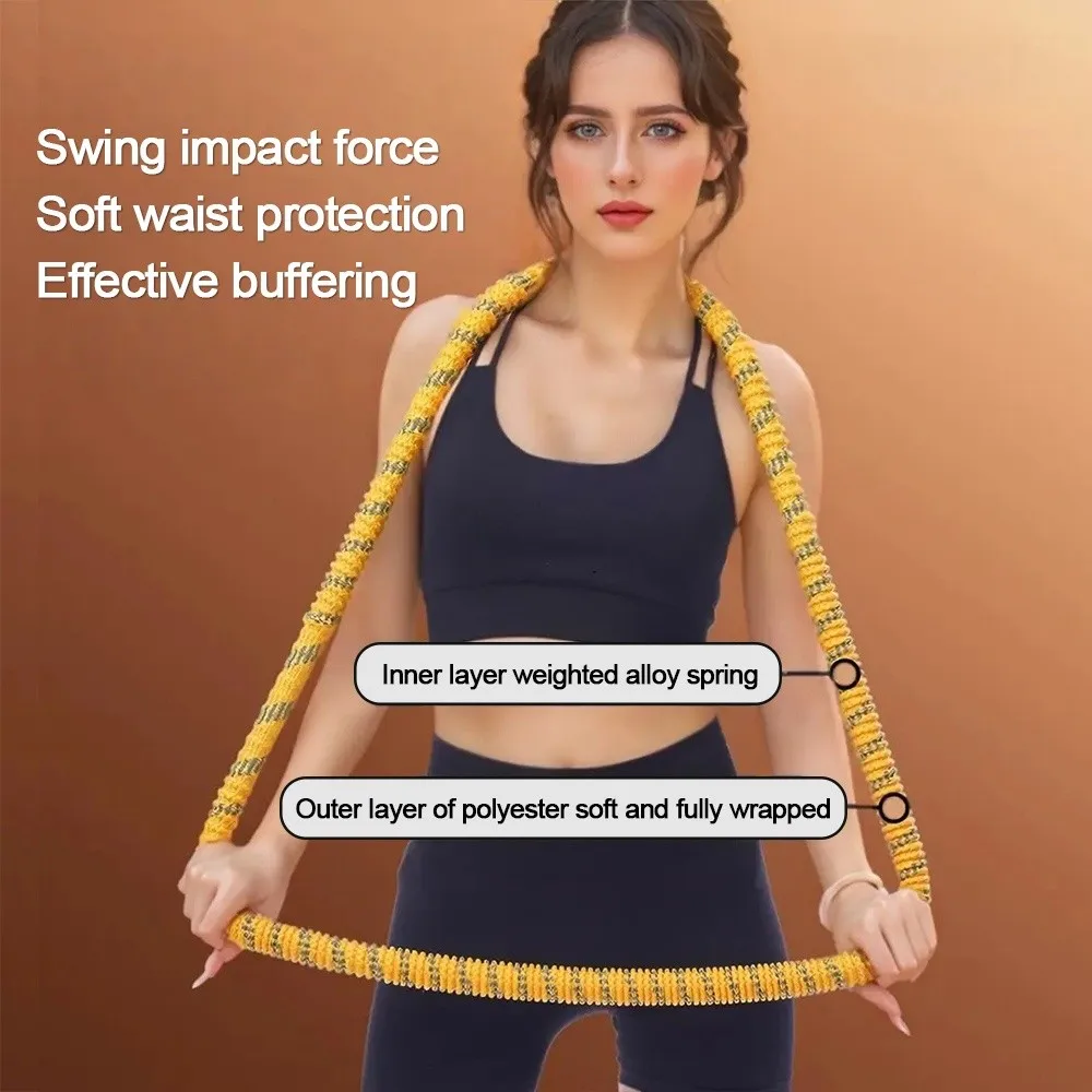 

Портативный безвредный пружинный обруч для талии, круг для йоги, уменьшение жира на животе, складной пружинный обруч, тонизирующий обруч для талии, спортивные тренировки