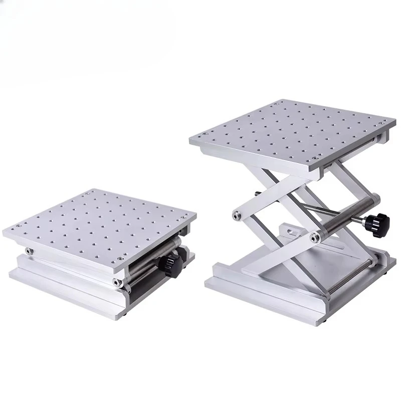 

Small Lift Platform 200x200mm for Laser Marking Machine Stainless Steel Adjustable Manual Mini Lifting Table